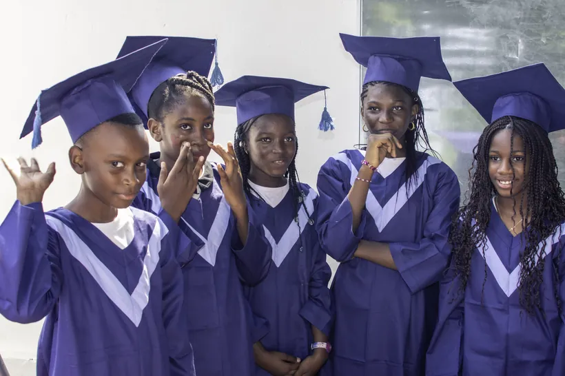 Élèves de L'Eldorado le jour de leur remise de diplôme